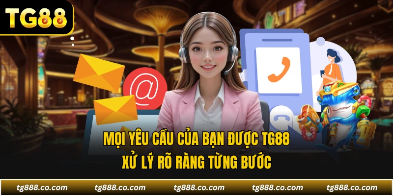 Mọi yêu cầu của bạn được TG88 xử lý rõ ràng từng bước